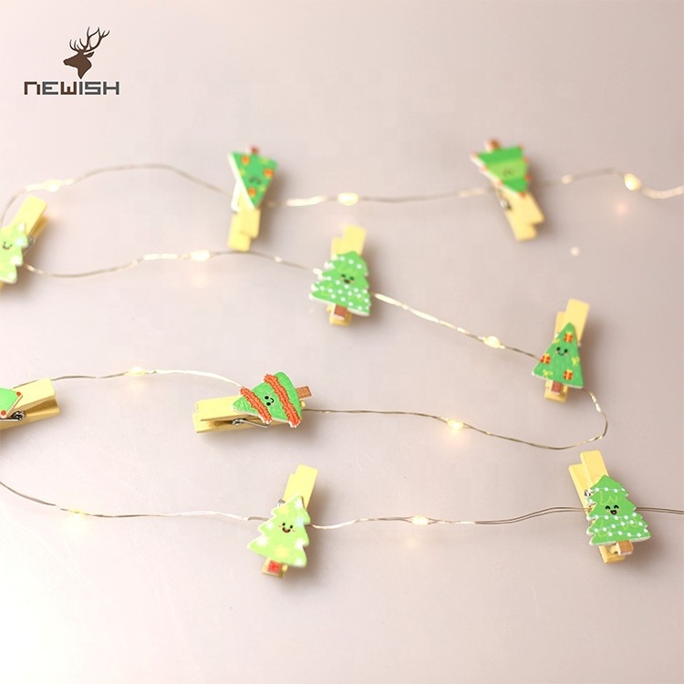 Popular Cute Copper Wire Mini Fairy Card Photo Led Clip String Lights For Kids