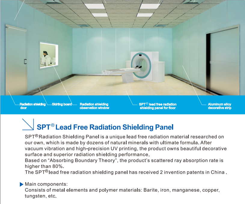 12mm radiation protection multifunction plaster board dry wall gypsum board for CT room protection