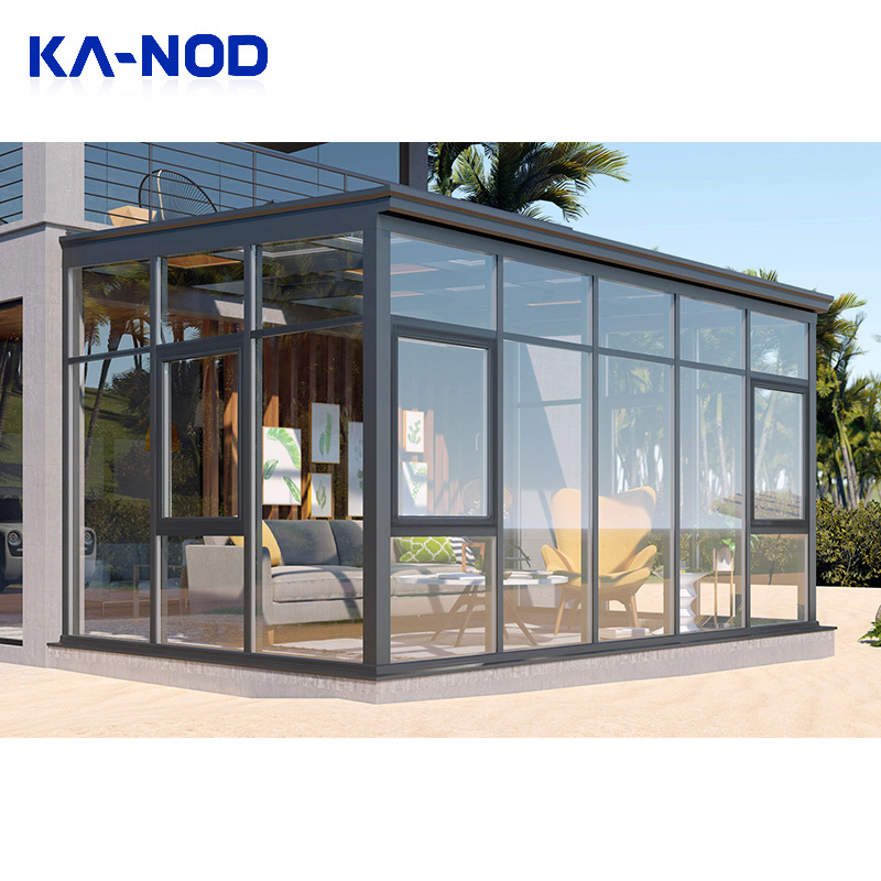 Latest Design Prefab Glass Garden House Sunroom with aluminum extrusion profile prefab sunroom