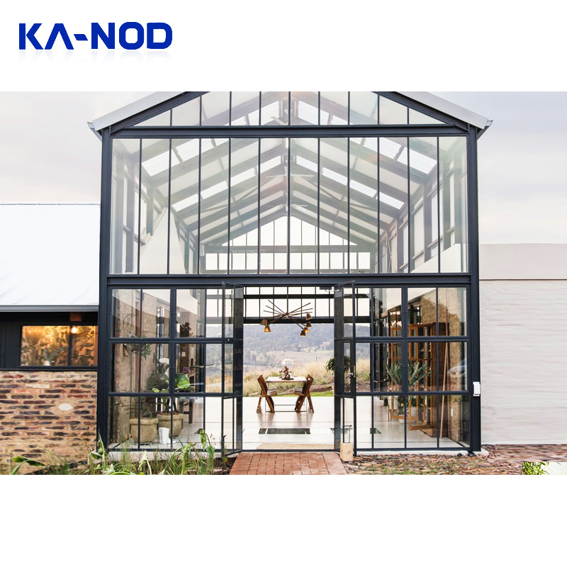 Modern Outdoor Aluminium border Sunrooms Glass Houses For Balcony Aluminum Frame Free Standing Prefab Sunroom