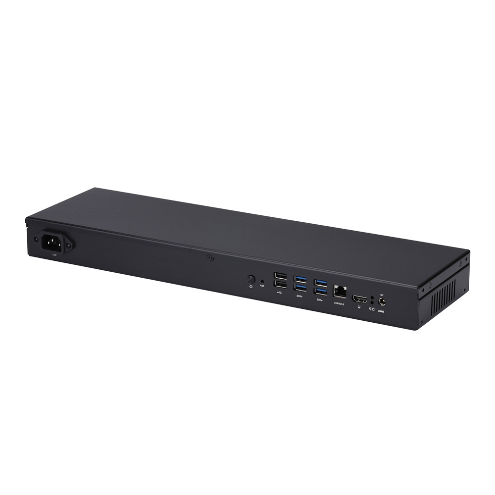 Kansung Aluminum Profile Enclosure 1U Rack 8 LAN Mount Server Mini PC Core i3 i5 i7