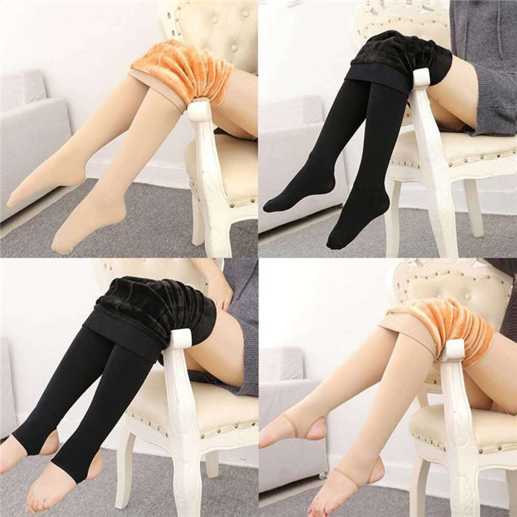 Wholesale thick fleece lined leggings women fashion warm winter tights Pantyhose