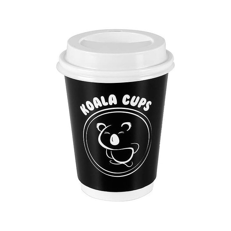 custom printed logo disposable coffee cardboard cup coffee cup with lids 10 oz coffee paper mug