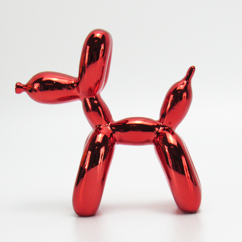 Nordic Electroplated Resin Crafts Jeff Koons Balloon Dog Ornaments Sculpture Creative Home Decorations Customized