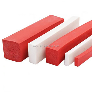 custom colors withe silicone rubber foam sponge bumper buffer extrusion profile seal strip