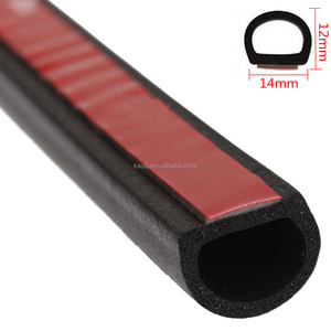 D shape automotive epdm foam rubber seals car door d ring weather stripping d type edge protector trim with glue self adhesive