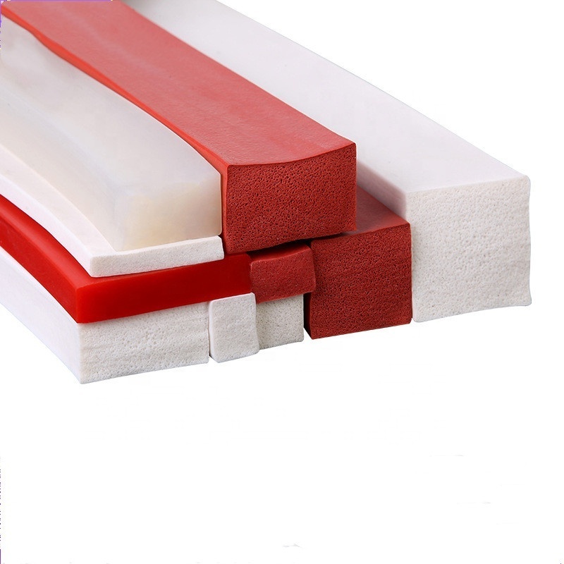 Foamed silicone rubber soft seal strip square Oblong flat