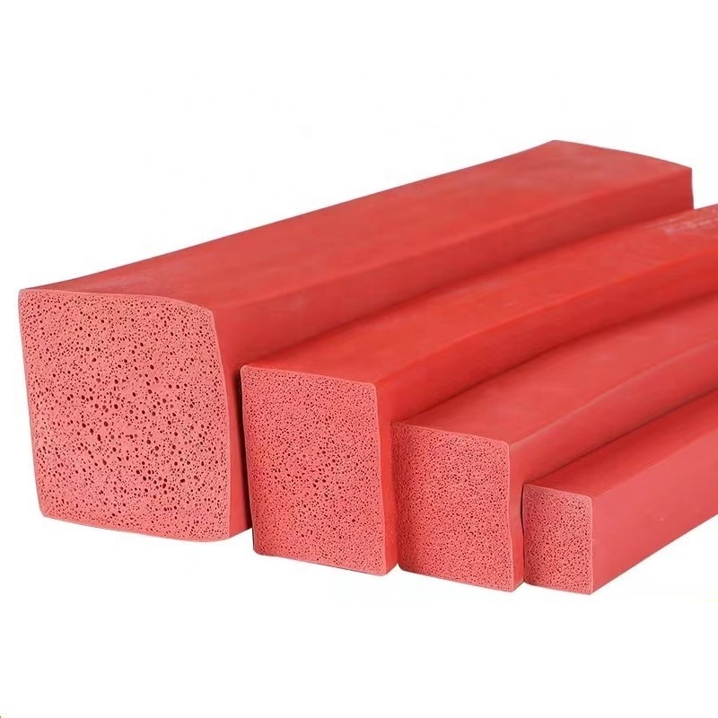 Foamed silicone rubber soft seal strip square Oblong flat