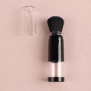 i Refillable Dispensing Mineral Powder Pump Makeup Brush Private Logo refillable body powder brush Empty Container with brush