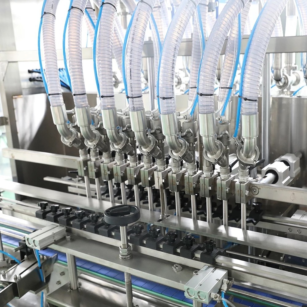 KAPACK 100ML-5000ML Automatic Piston Filling Liquid Water Paste Shampoo Filling Line Bottle Filling Capping Labeling Machine