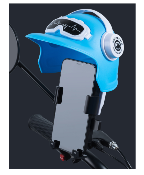 Electric bike motorcycle mobile phone bracket holder with helmet Umbrella sunshade rack