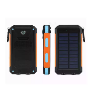 Waterproof Solar Power Bank 10000mah 20000mah Dual USB Li-Polymer Battery Charger Travel Solar Power Bank with LED Flashlight