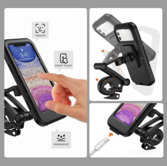 Ready to ship Bicycle Motorcycle Phone Holder waterproof cellphone case for motorcycle