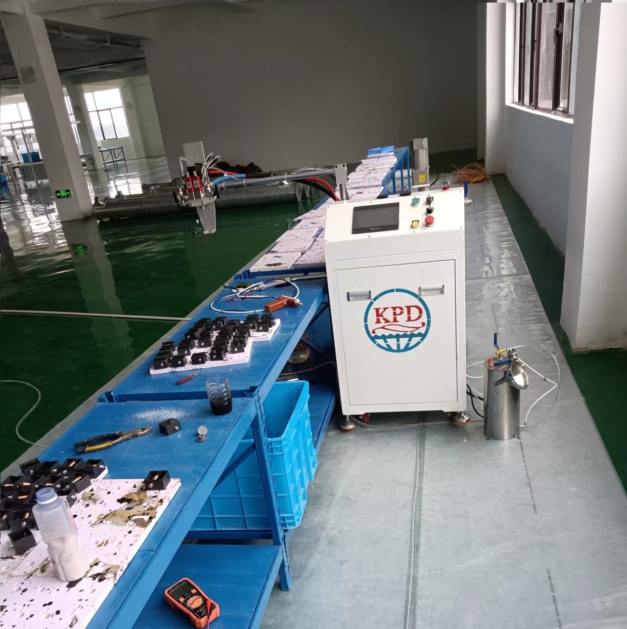 automatic 3 axis two 2 component ccd visual glue dispensing machine AB glue epoxy resin dispenser mixing potting machine robot