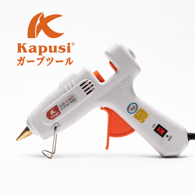 Kapusi Plastic Gun Body Copper Nozzle Mini Hot Melting Glue Guns Industrial