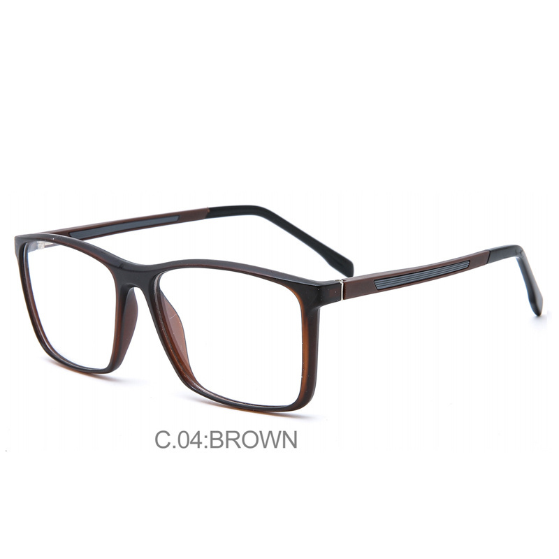 2022 New Men's Hot Tr90 Eyeglass Frame Square Eyeglass Frame Cross Color Red Optical Frames