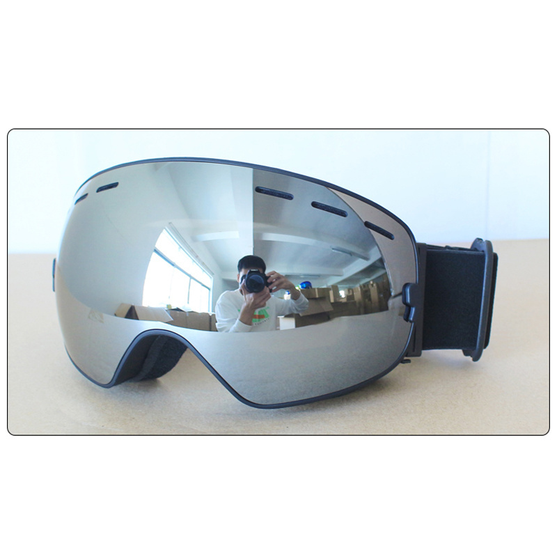 Ski Goggles factory stocks Custom logo color UV Protection mirror coated tinted lens Anti-Fog Snow sports Goggles Ski Goggles