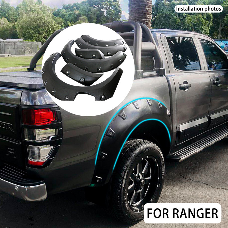 Car Truck Parts Factory Fender Flare For Ford Ranger 4x4 Wheel Arch Simple Style Abs Auto Body Kits Tuning Parts