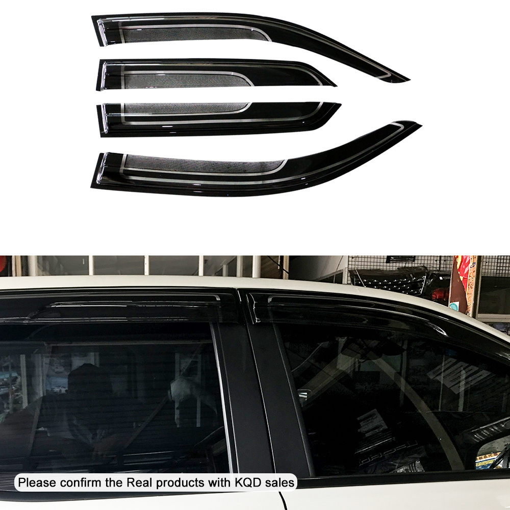 Factory Price Car Door Windows Sun Vent Visor Weather Shield Rain Guard Wind Deflector Window Visor For Toyota Fortuner 2015-on