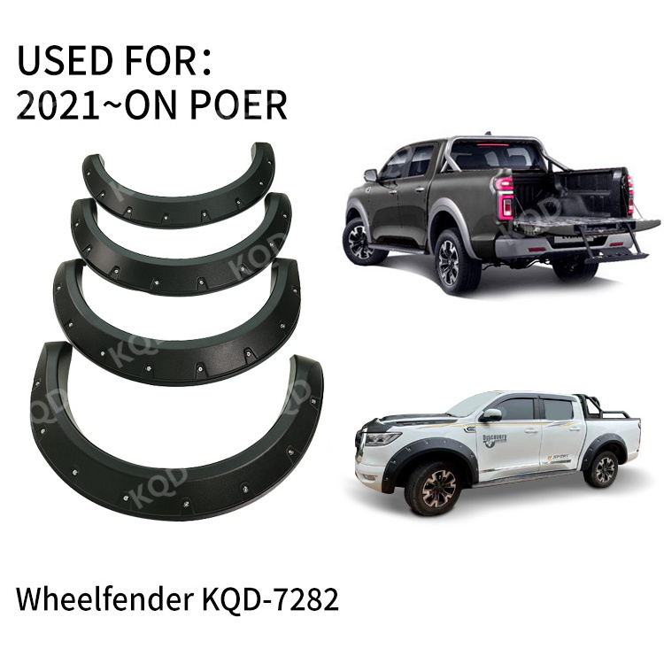 KQD Brand Offroad Car Accessories Universal Fender Flare Kit Wholesale Custom ABS Wheel Fender for Great Wall Power