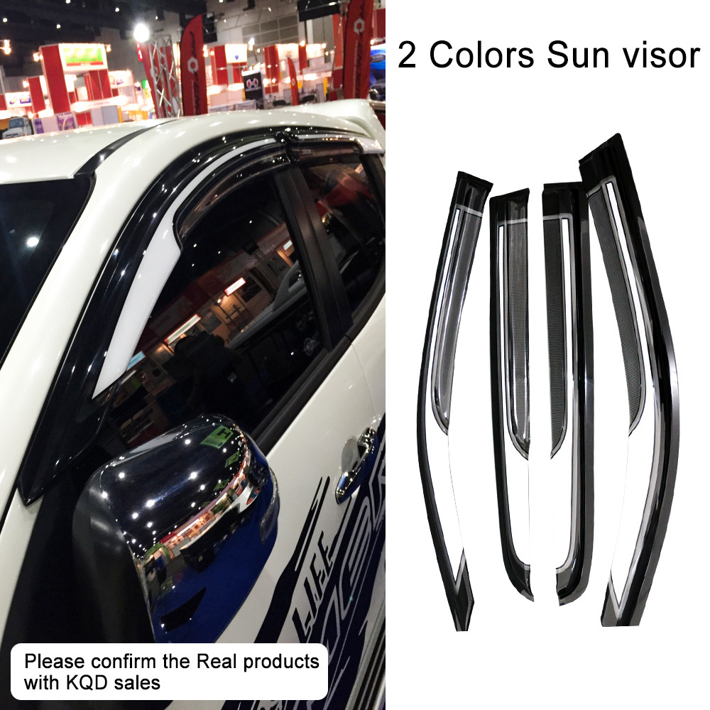 Factory Price Car Door Side Wind Deflectors Weather Vent Sun Shade Rain Guard Window Visor Rain Gutter For Toyota Hilux Revo