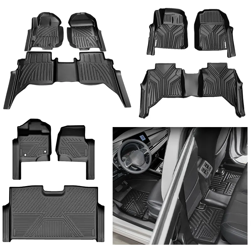 OEM/ODM Car Mats Accessories Custom Anti Slip 4d Black/Carbon Car Foot Mats for KIA SOLUTO