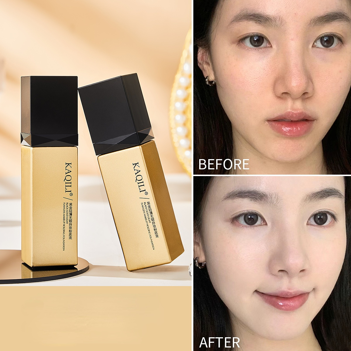 KAQILI Brand OEM Private Label Full Coverage Long Lasting High Quality Oil Control Makeup Liquid Foundation