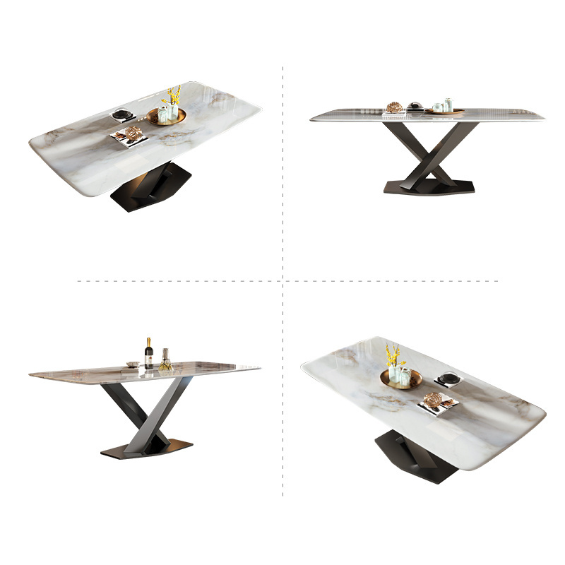 Luxury Marble Dining Table And Chair Set For 8 Dining Room Furniture Table And Chair For 6 8 Seat Factory In Foshan