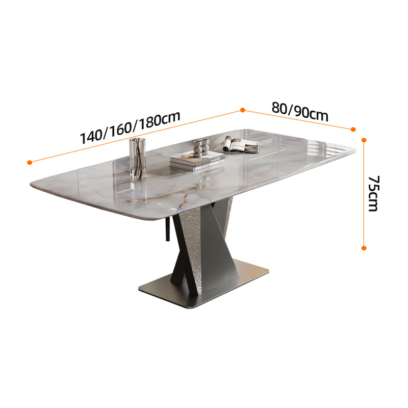 Top Sale Marble Dining Table Full Modern Luxury Dining Tables  Set For 4 6 8 Seats Chair In Foshan Furniture