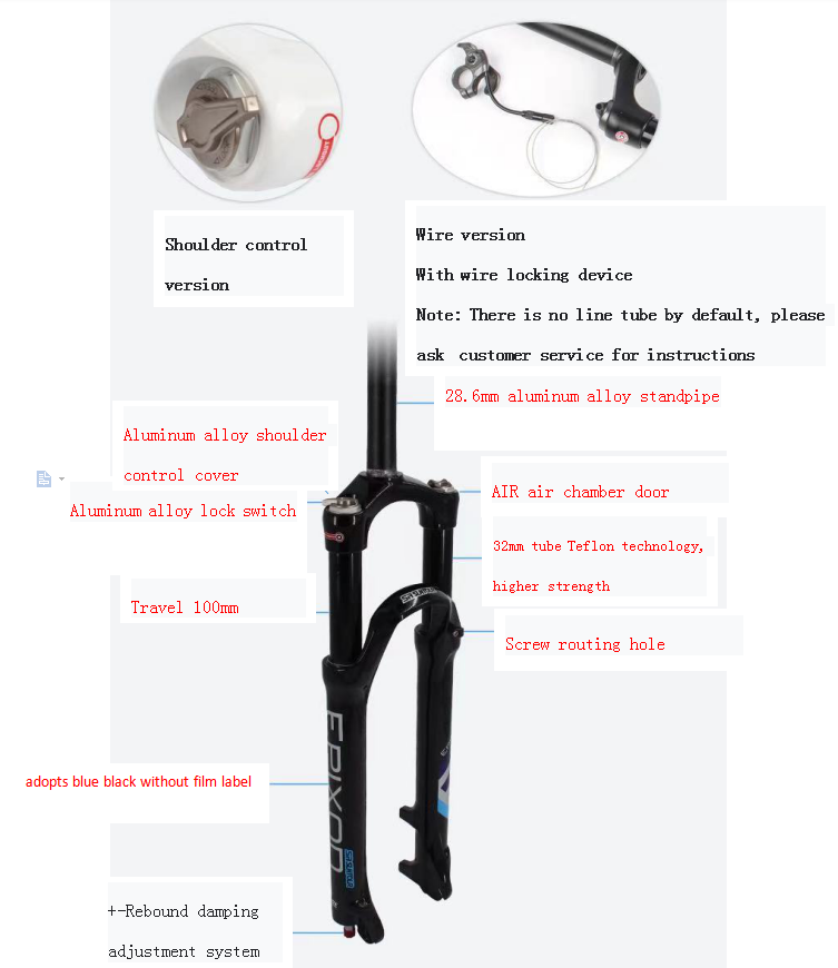 SR SUNTOUR 20 models bike Fork EPIXON 26 / 27.5 / 29er 100mm Mountain MTB Bike of Air Damping Remote Suspension