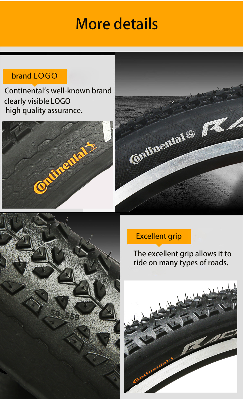 Continental MTB Tire Race King 26 27.5 29 2.0 2.2 Tire Rim 29 26 27 180TPI Bicycle Folding Tire Anti Puncture MTB Tubeless