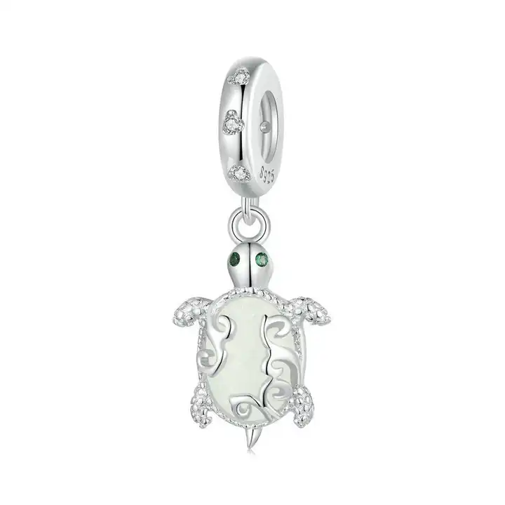 Fine Jewelry Factory Wholesale Price New Design 925 Sterling Silver Turtle Bracelet Pendant DIY Making Charm