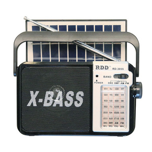 RS-305S manufacture multi band am fm sw1-2 radio with plastic carry  high quality best selling solar panel radio