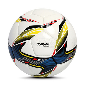 Custom Made Training Match PVC Football Size 5 Soccer Ball For Sports Training Made In Pakistan