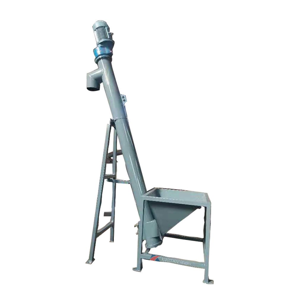 Sawdust incline auger screw feeder conveyor machine with hopper vibrating feeder screw