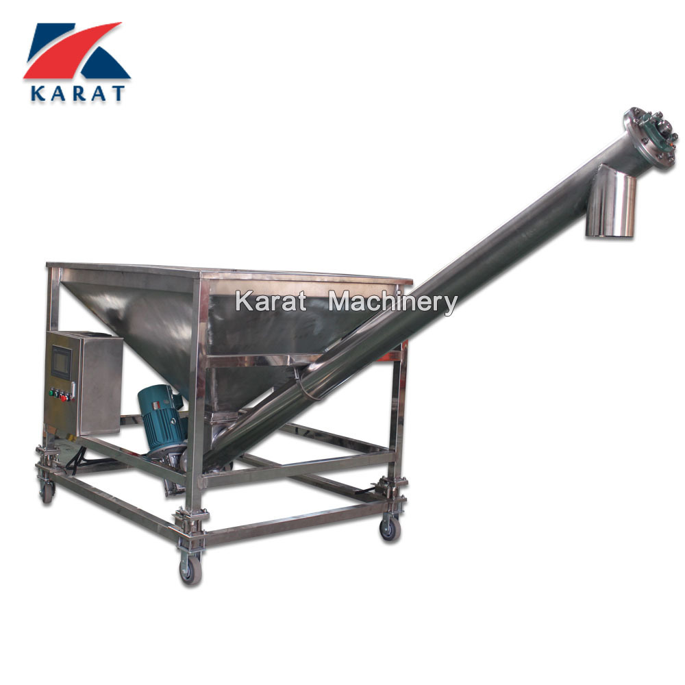 Granular Stainless Steel Powder Feeder Screw Conveyor Automatic Wood Chip Conveyor