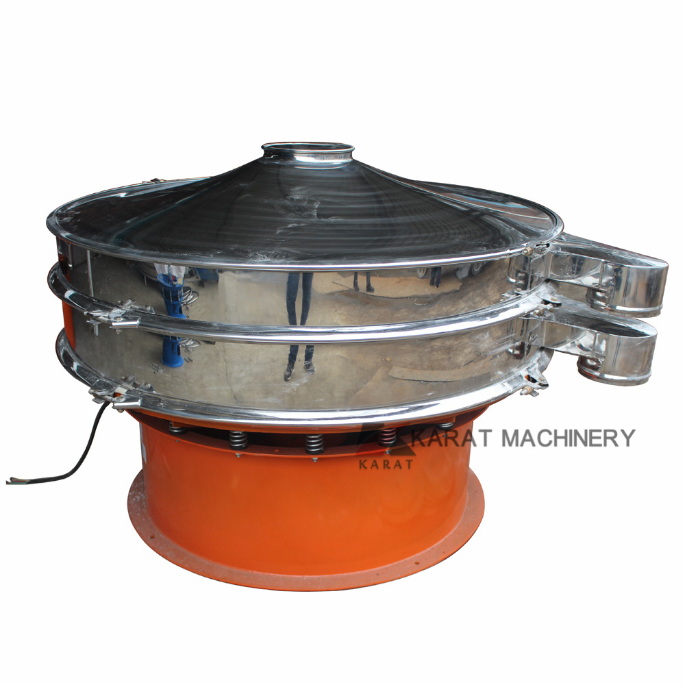 mesin pengayak micron mesh mining circular sawdust rice single deck rotary vibrating sieving grizzly screen separator machine