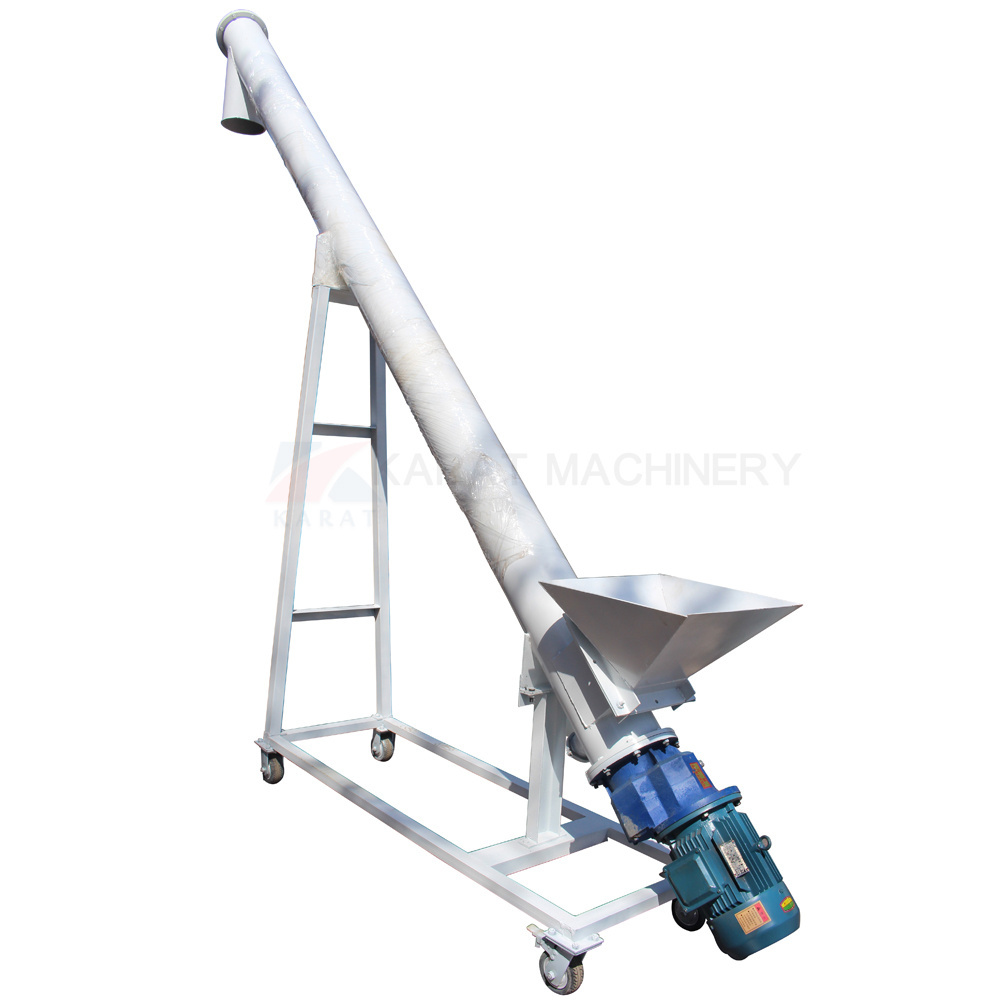 Sawdust incline auger screw feeder conveyor machine with hopper vibrating feeder screw