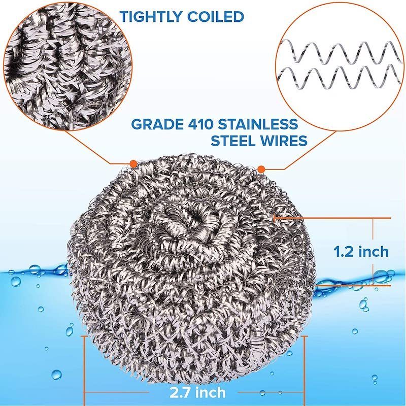 pot clean kitchen steel wool metal dish washing wire ss 410 stainless steel scourer