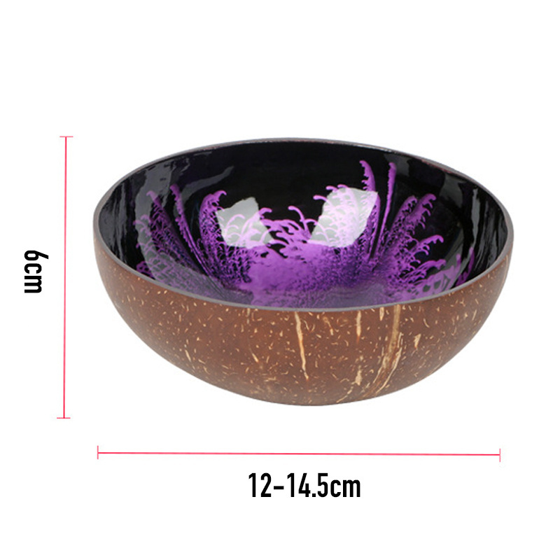 wholesale hand painted vietnam coco key smoothie decorative coconut shell coconut bowl