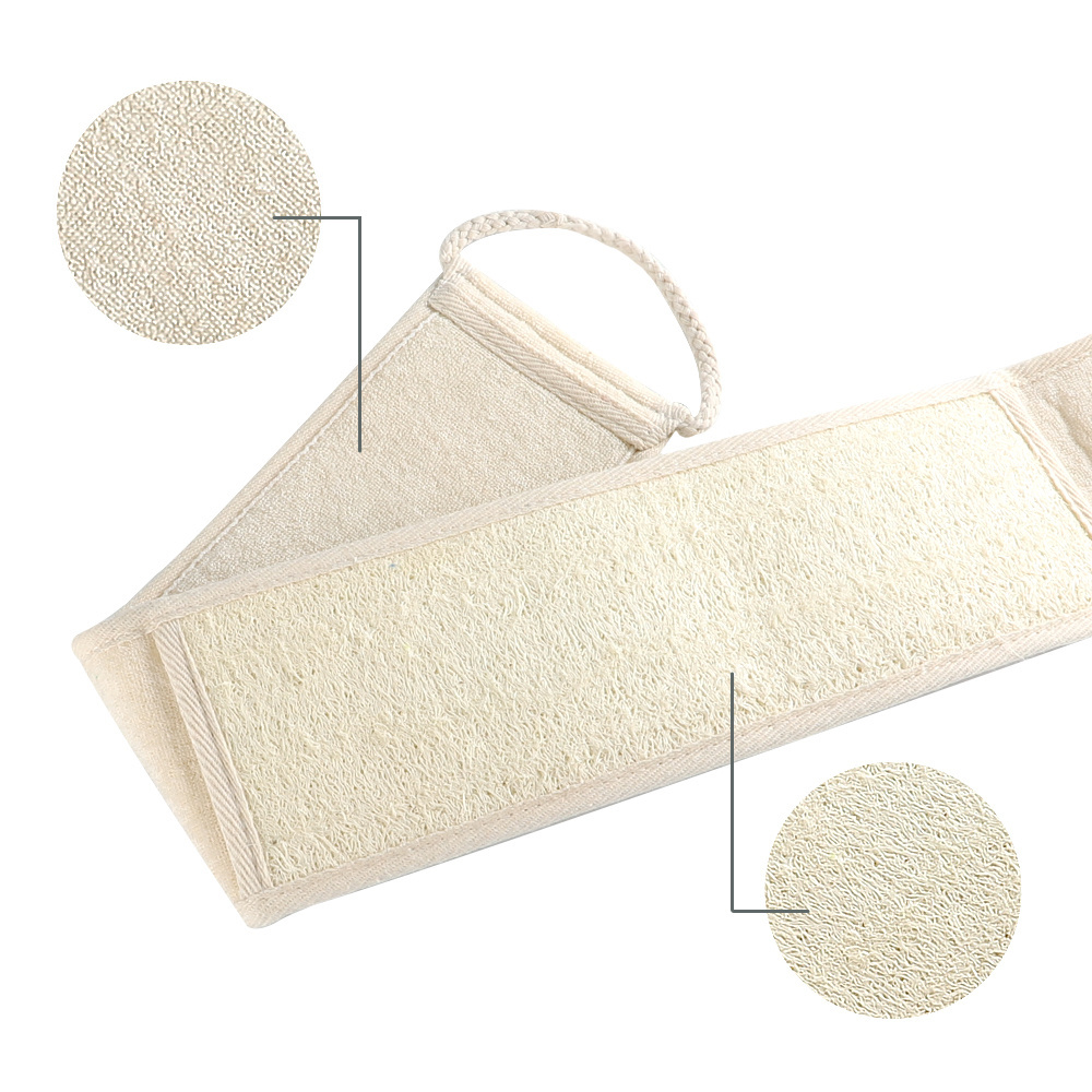 Deep Clean Natural Loofah Bath Belt Exfoliator Scrubber Loofah Skin Exfoliating Scrubber Strap Loofah Body Scrubber