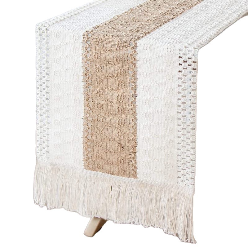 Farmhouse Style Dining Table Runner Linen,Burlap Table Runners Cotton,Wedding Table Runner