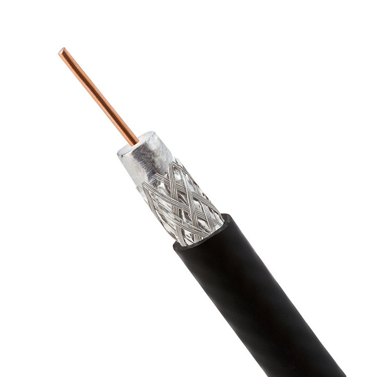 RG6U Coaxial Cable 75ohm Dual Quad Shield RG6 Coaxial Cable Price Per Meter