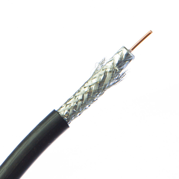 RG6U Coaxial Cable 75ohm Dual Quad Shield RG6 Coaxial Cable Price Per Meter