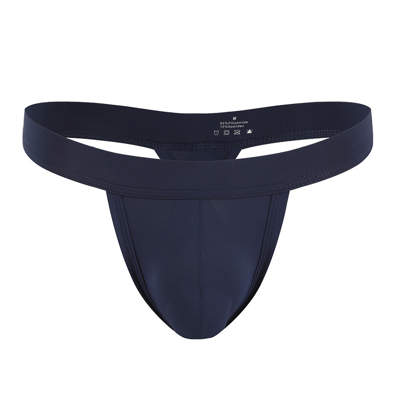 sexy half thong one side bulge pouch back european popular mens sexy underwear dropship thong men underwear