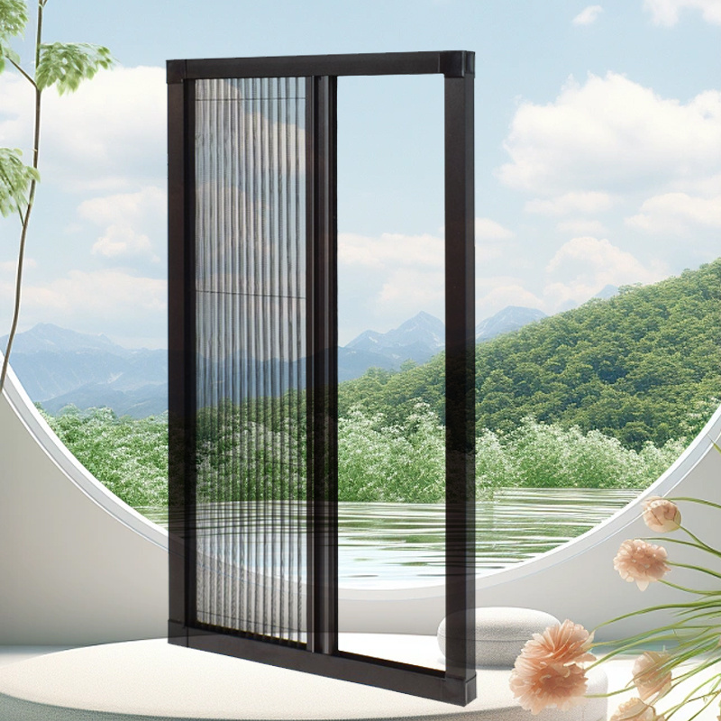 Pleated Fly Screen Folding Mesh Folding Sliding Door mosquito net Insect Screen Retractable Accordion Screen for window