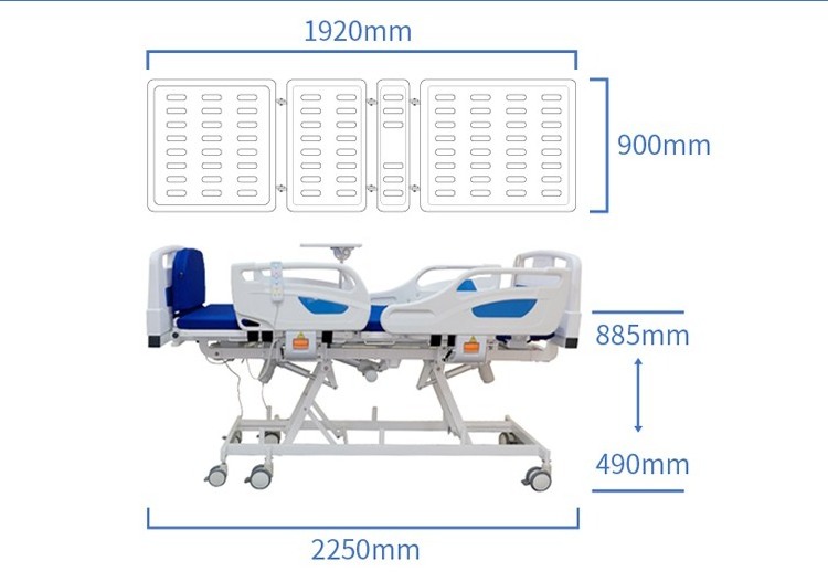 Manufacture Price Wholesale Multi-function Tilting Hospital Beds Electrical Manual Crank Medical Bed For ICU and Clinic