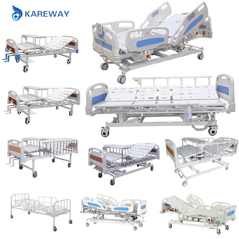 Manufacture Price Wholesale Multi-function Tilting Hospital Beds Electrical Manual Crank Medical Bed For ICU and Clinic