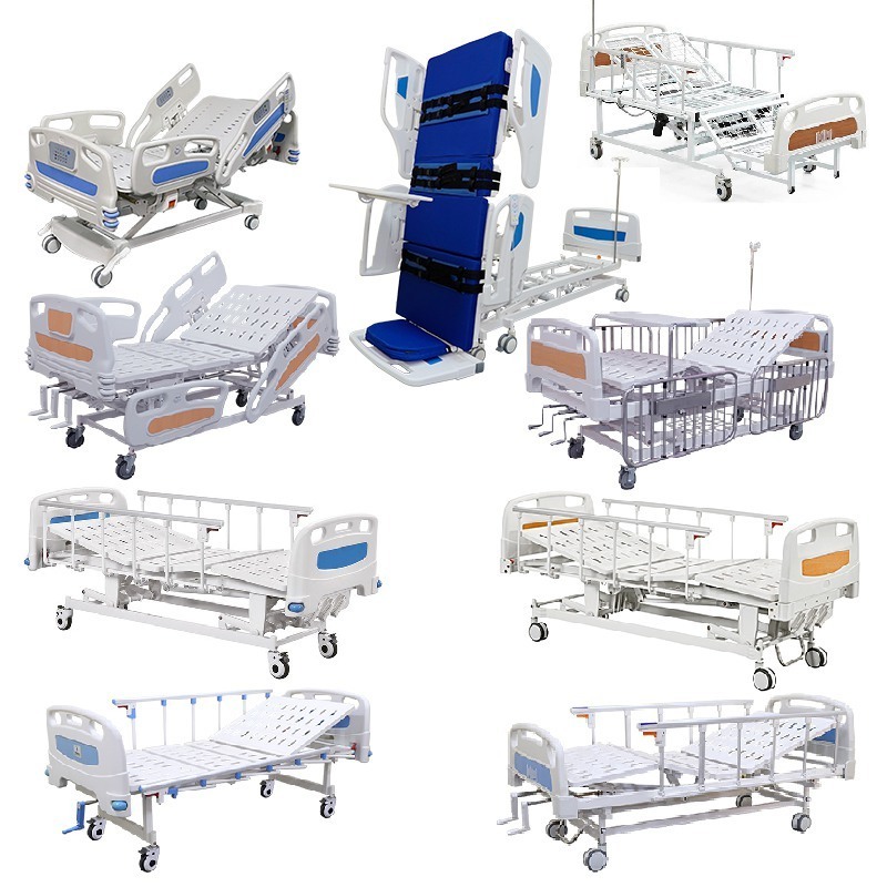 Manufacture Price Wholesale Multi-function Tilting Hospital Beds Electrical Manual Crank Medical Bed For ICU and Clinic