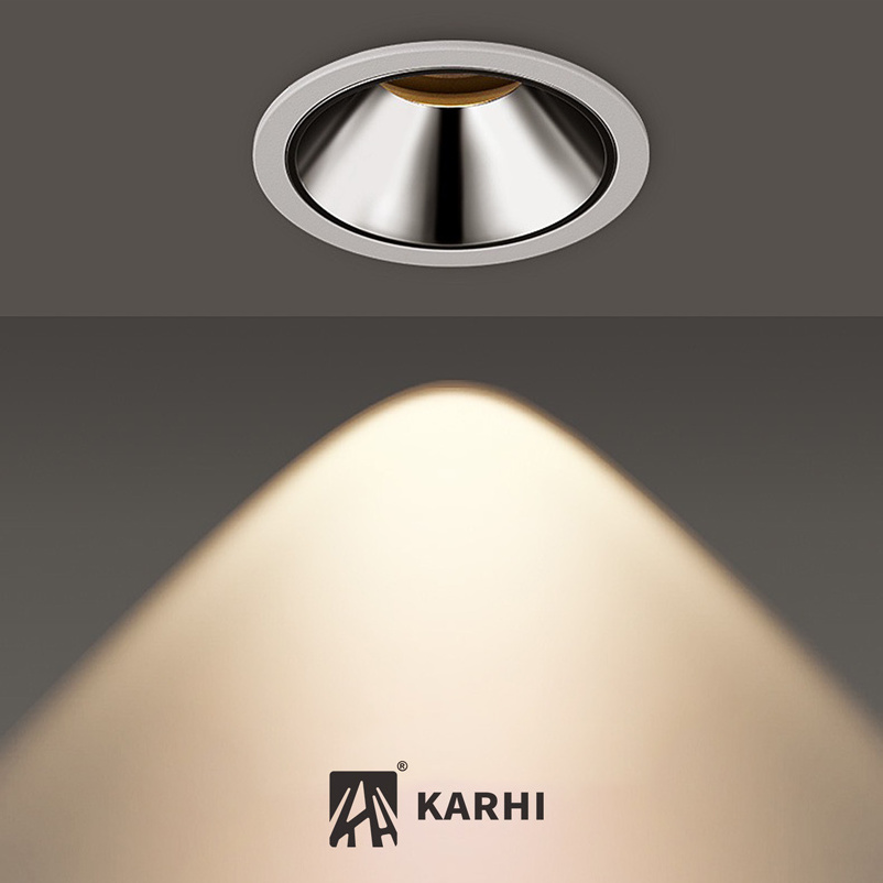 2023 New Product Matt Silver Reflector Karhi Spotlight Hunting Spot Lights 12v Australian Standard Led Down Light